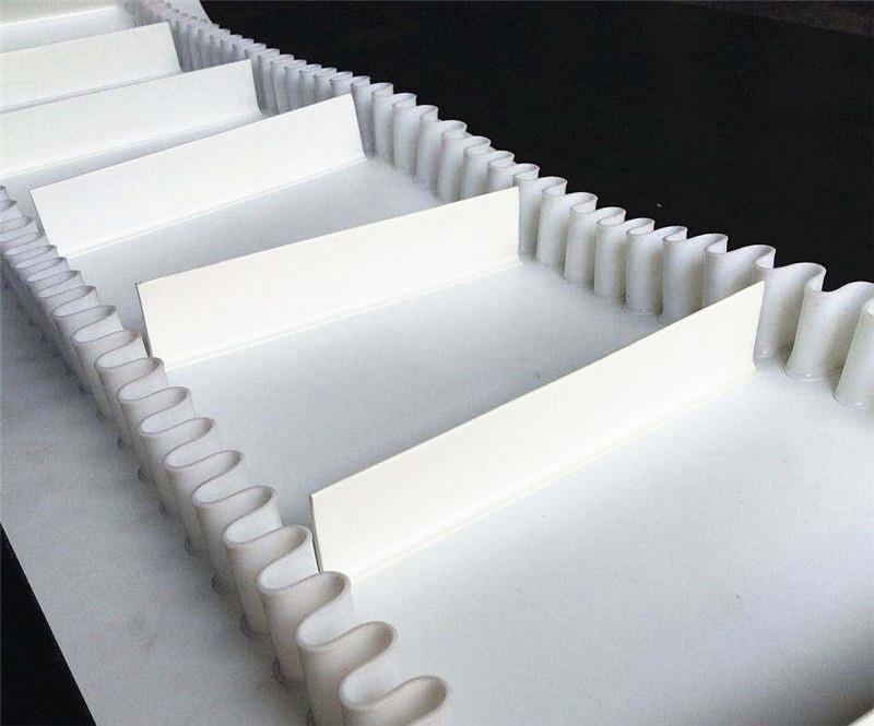 白色裙边挡板输送带